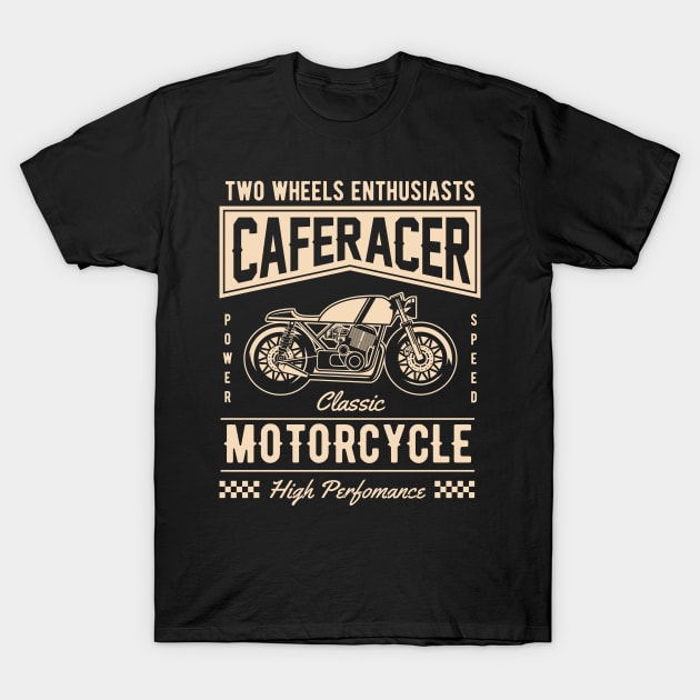 Two Wheels Enthusias Dark Ver. T-Shirt by DirtyWolf